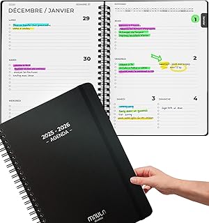 Agenda Scolaire 2026 A4 – Planificateur Semainier Vue Semaine Étudiant Enseignant Université Cahier de Notes Journalier Juillet 2025 à Décembre 2026 Organisation Travail Études Vie Quotidienne